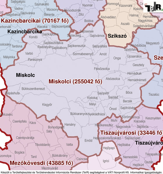 magyarország térkép kazincbarcika Arnót a járás térképen   Arnót a Miskolci járáshoz tartozik  magyarország térkép kazincbarcika
