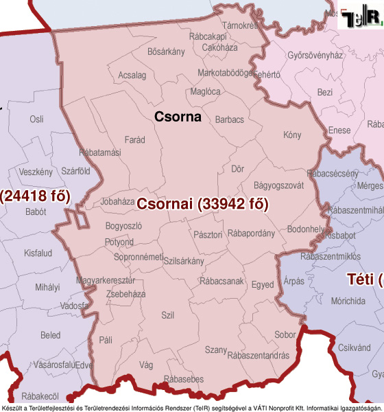 magyarország térkép csorna Csorna a járás térképen   Csorna a Csornai járáshoz tartozik  magyarország térkép csorna